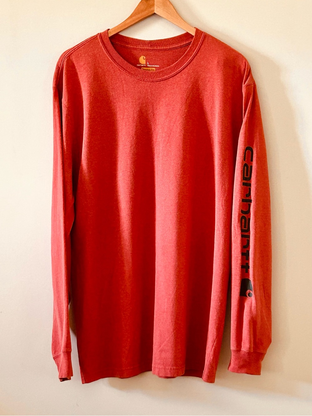 CARHARTT Workwear Long Sleeve Tee Original Fit Sleeve Logo Men’s L